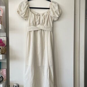 Pie In The Sky|Cream Puff Sleeve Midi Dress~Cottagecore|Medium| EUC